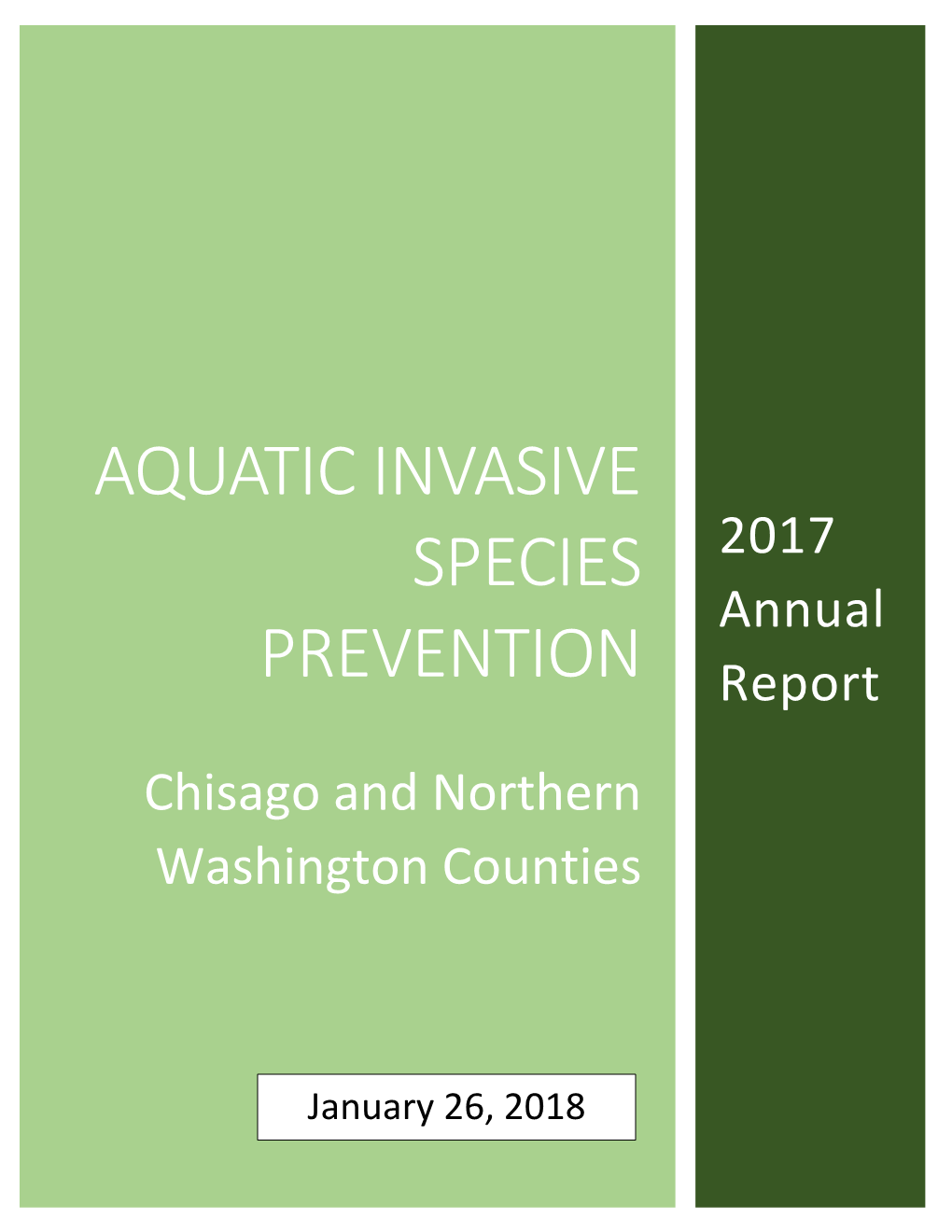 Aquatic Invasive Species Prevention Chisago and Northern Washington County