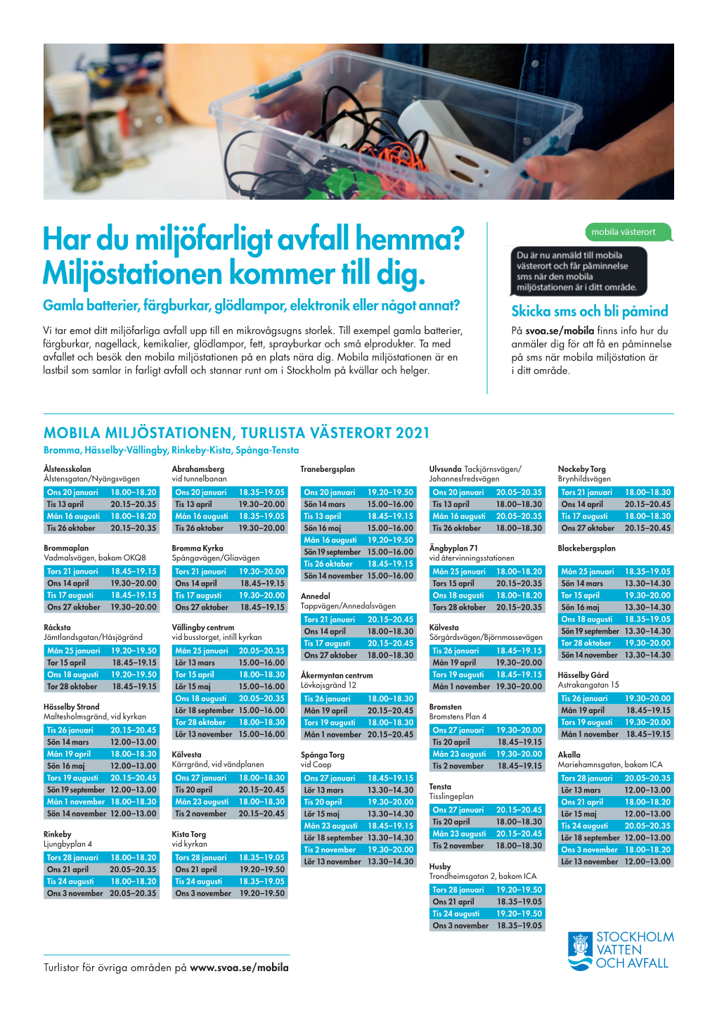 Har Du Miljöfarligt Avfall Hemma? Miljöstationen Kommer Till Dig