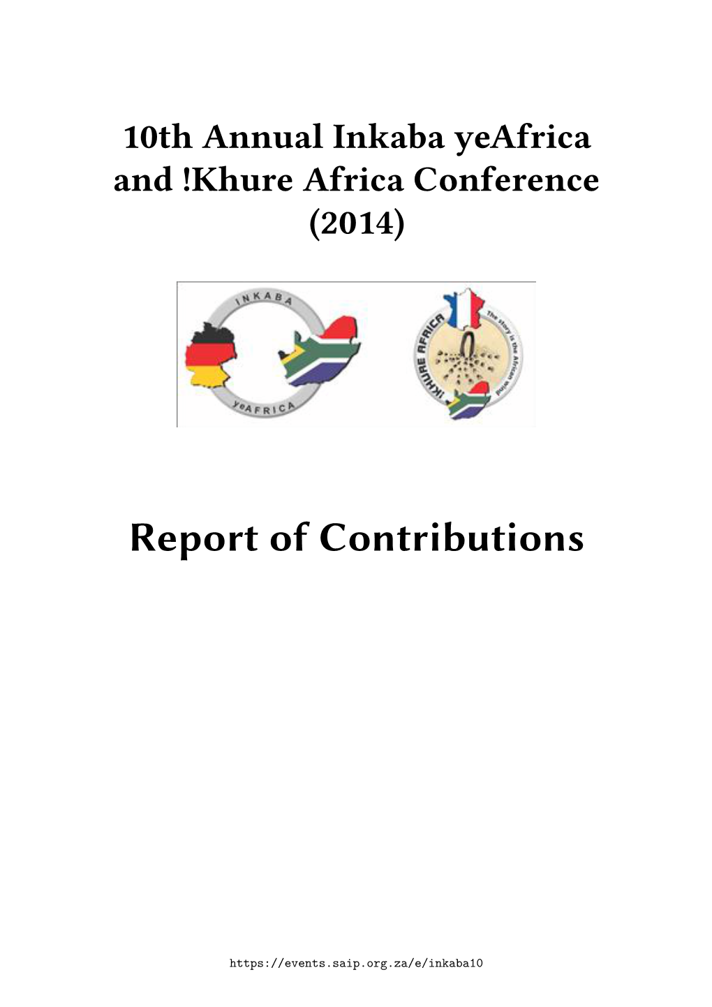 Report of Contributions