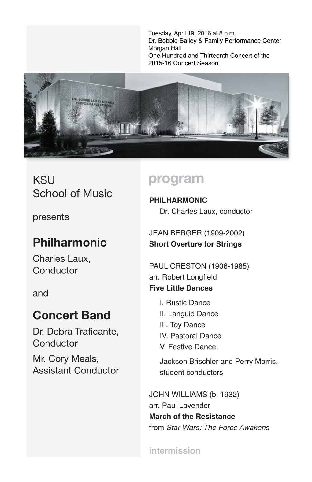 KSU Philharmonic and Concert Band