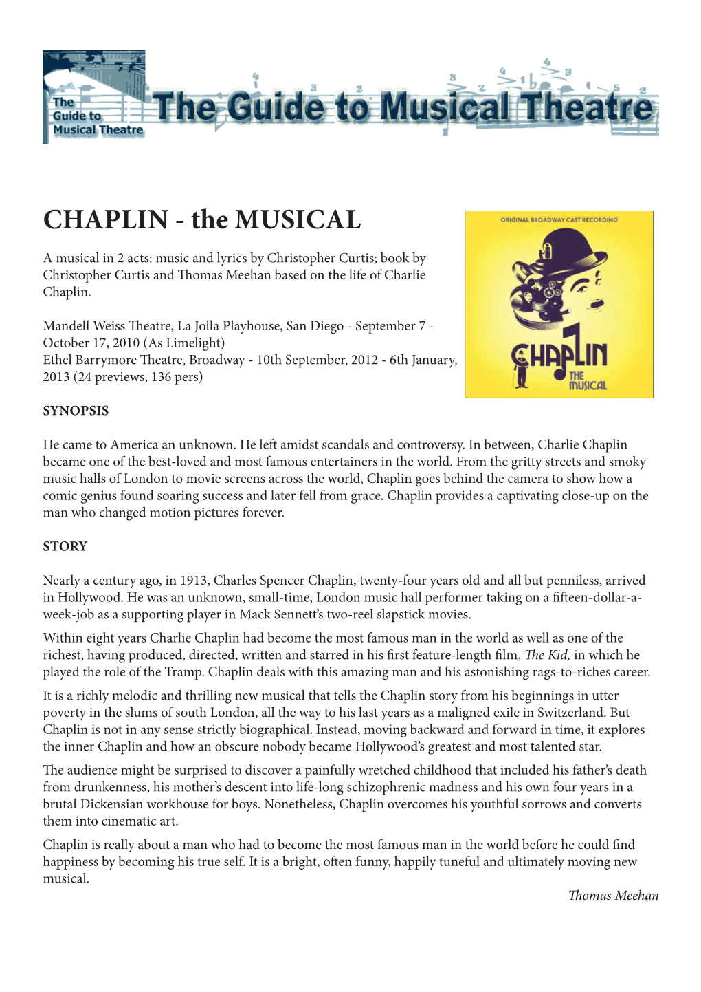 CHAPLIN - the MUSICAL