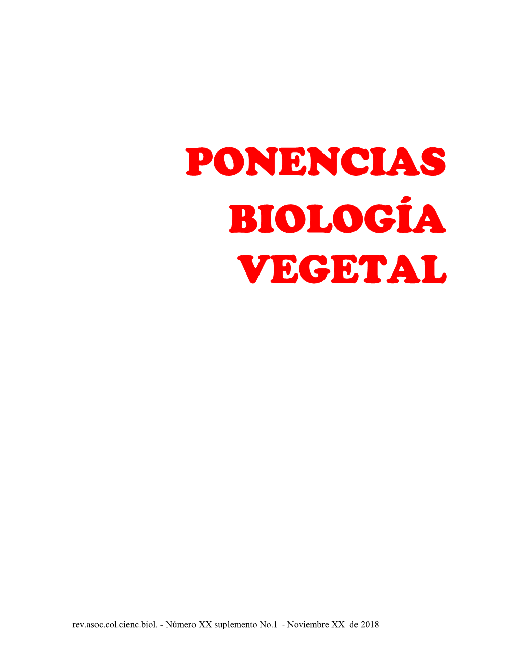 Ponencias Biología Vegetal