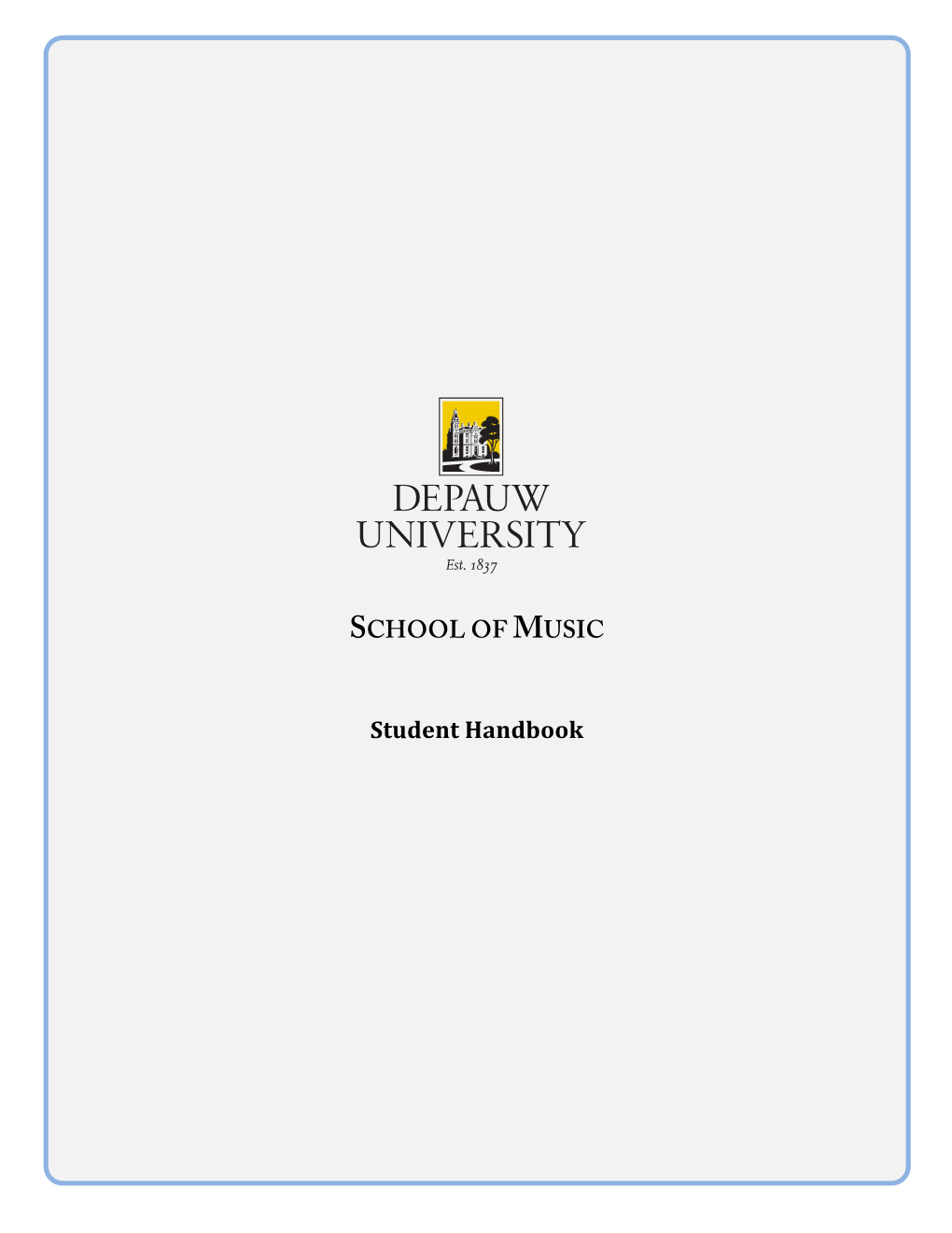 School of Music Student Handbook