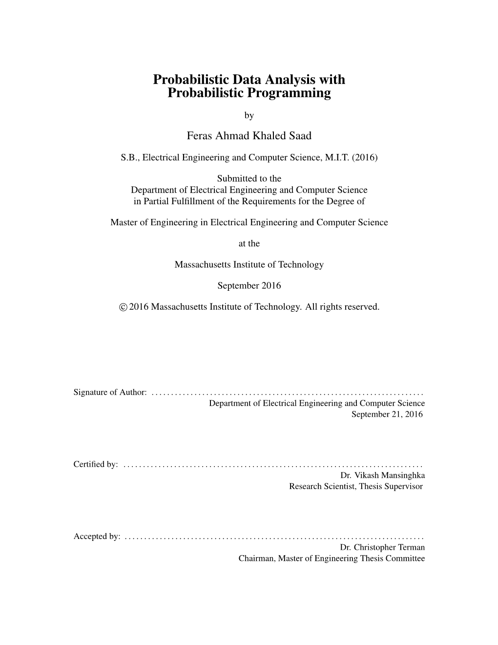 Probabilistic Data Analysis with Probabilistic Programming