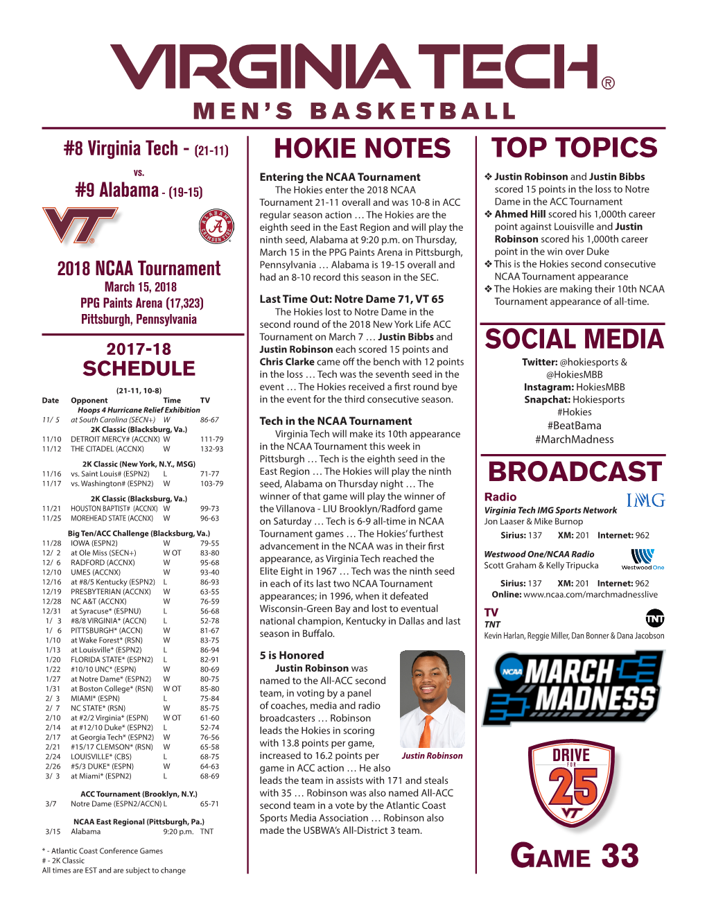 Social Media Top Topics Hokie Notes Broadcast