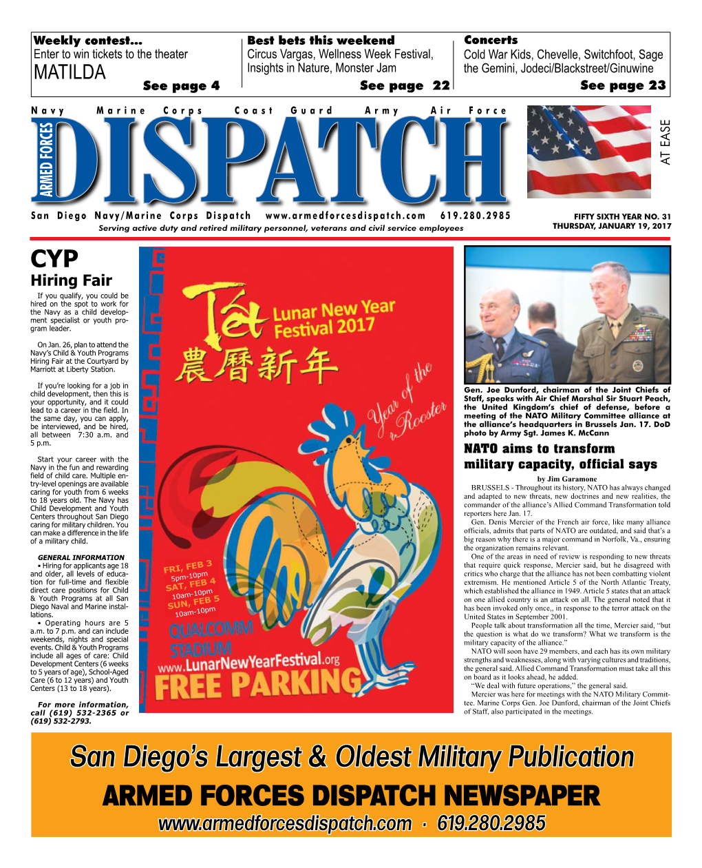 San Diego's Largest & Oldest Military Publication