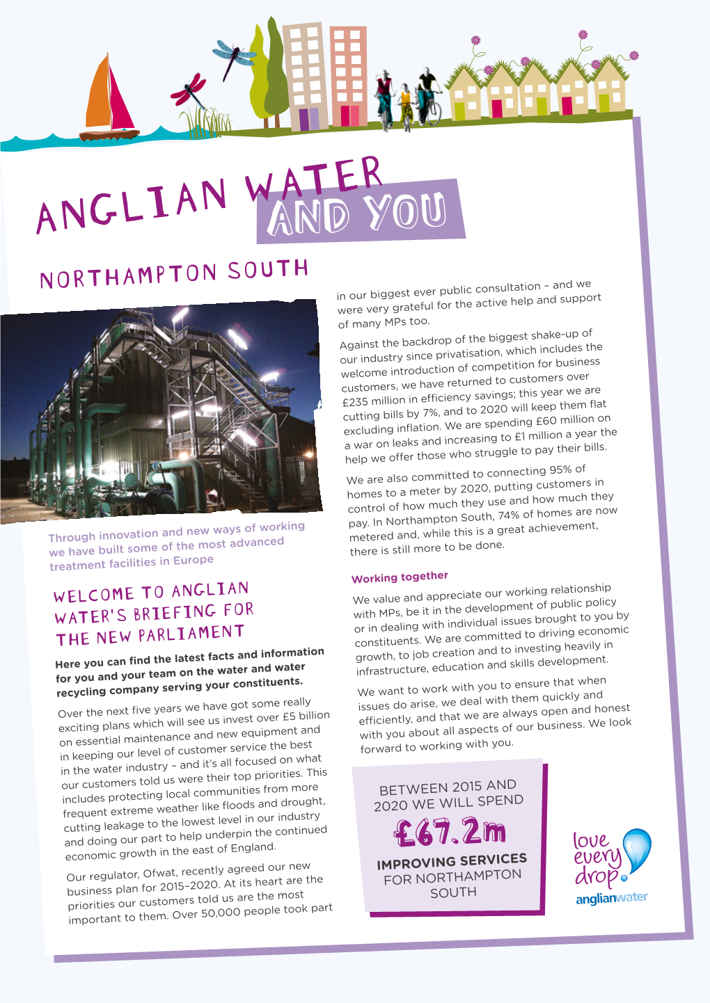 ANGLIAN WATERAND YOU NORTHAMPTON SOUTH in Our Biggest Ever Public Consultation – and We Were Very Grateful for the Active Help and Support of Many Mps Too