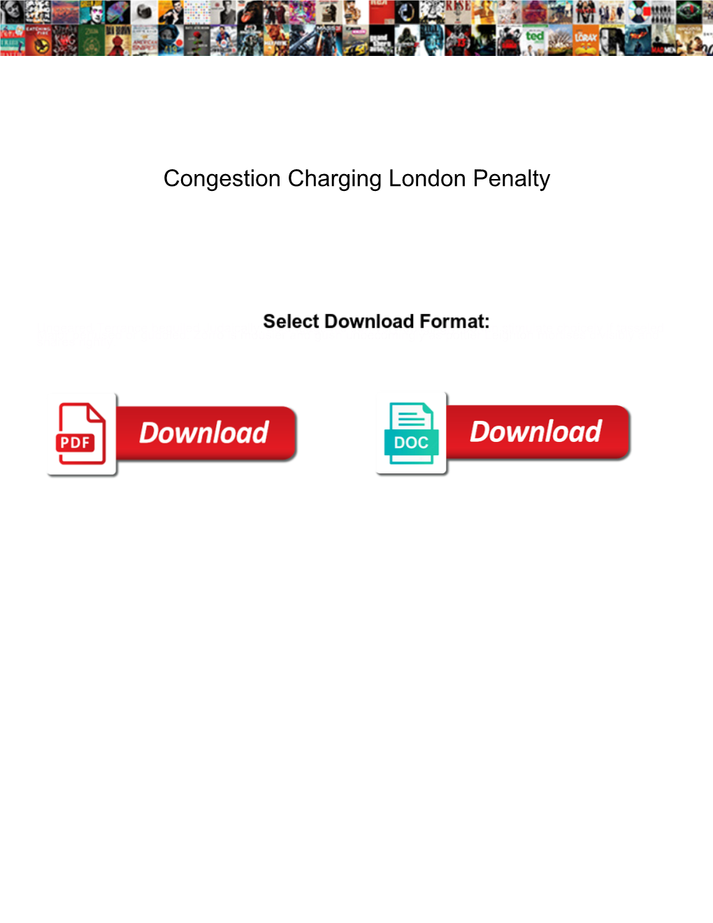 Congestion Charging London Penalty
