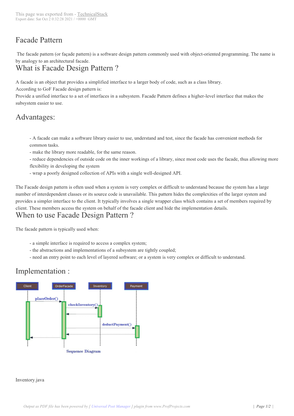 Advantages: When to Use Facade Design Pattern ? Implementation