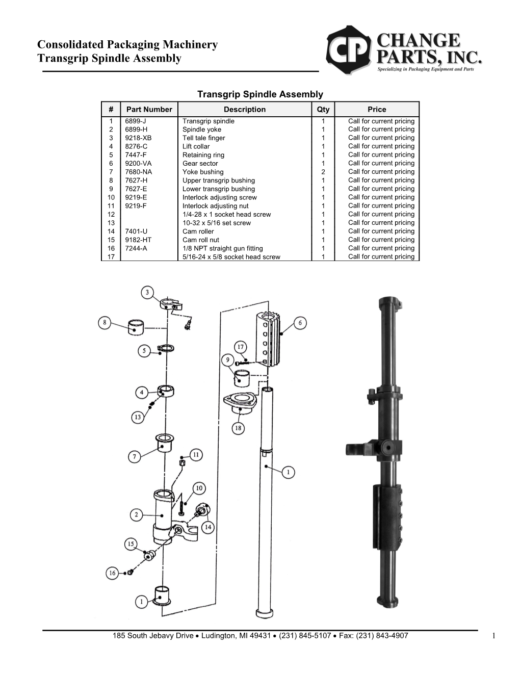 Change Parts Catalog