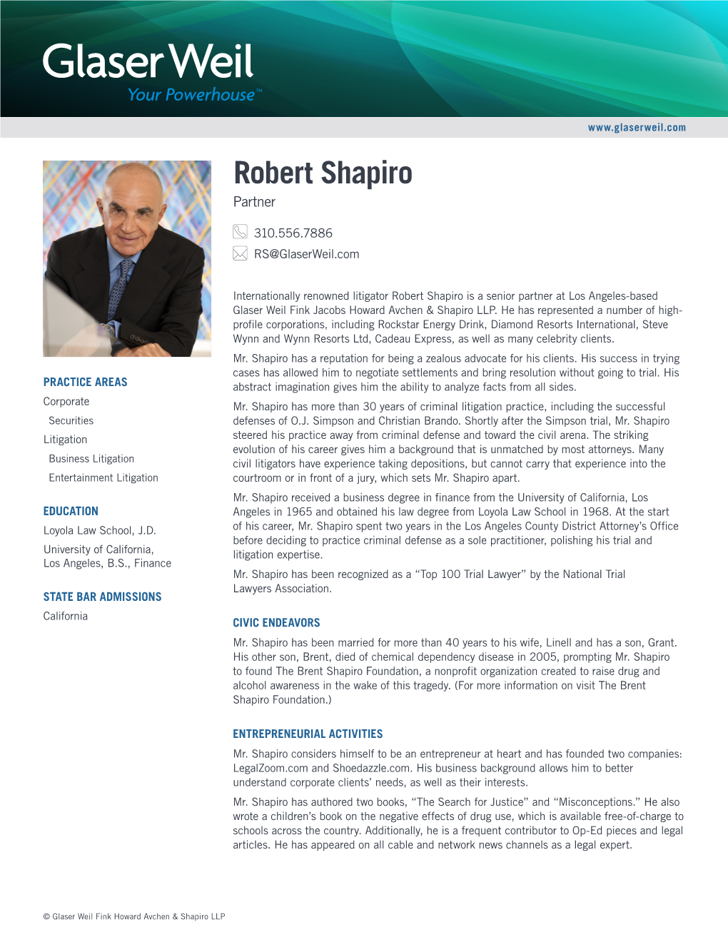 Robert Shapiro Partner