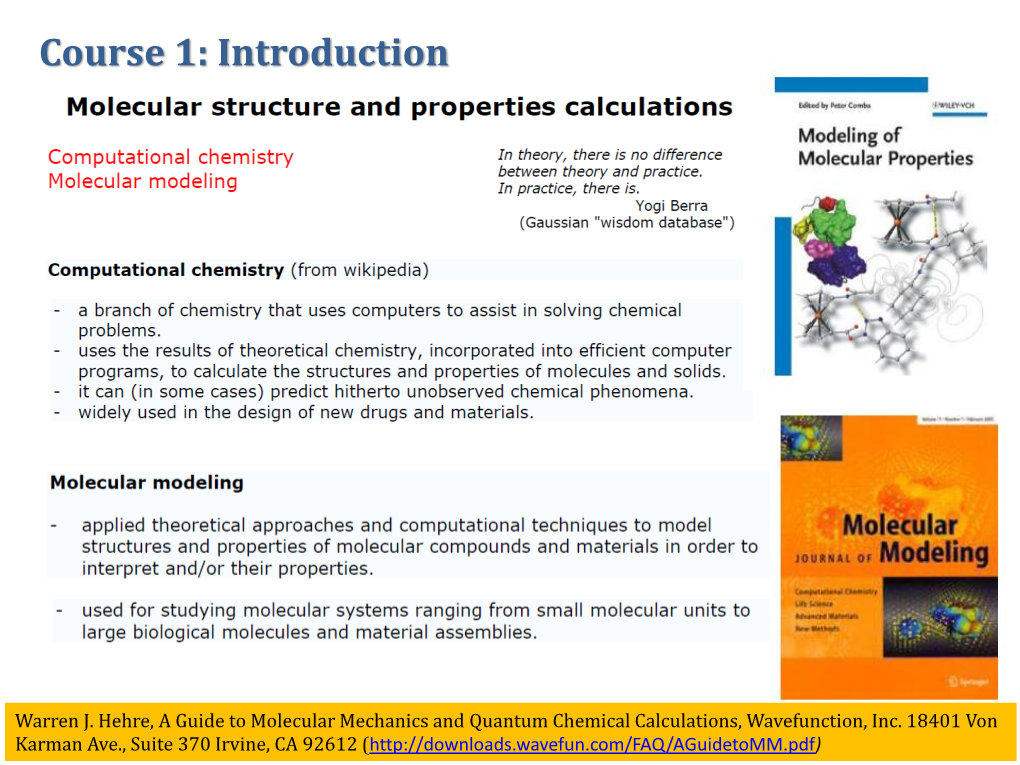 Course 1: Introduction