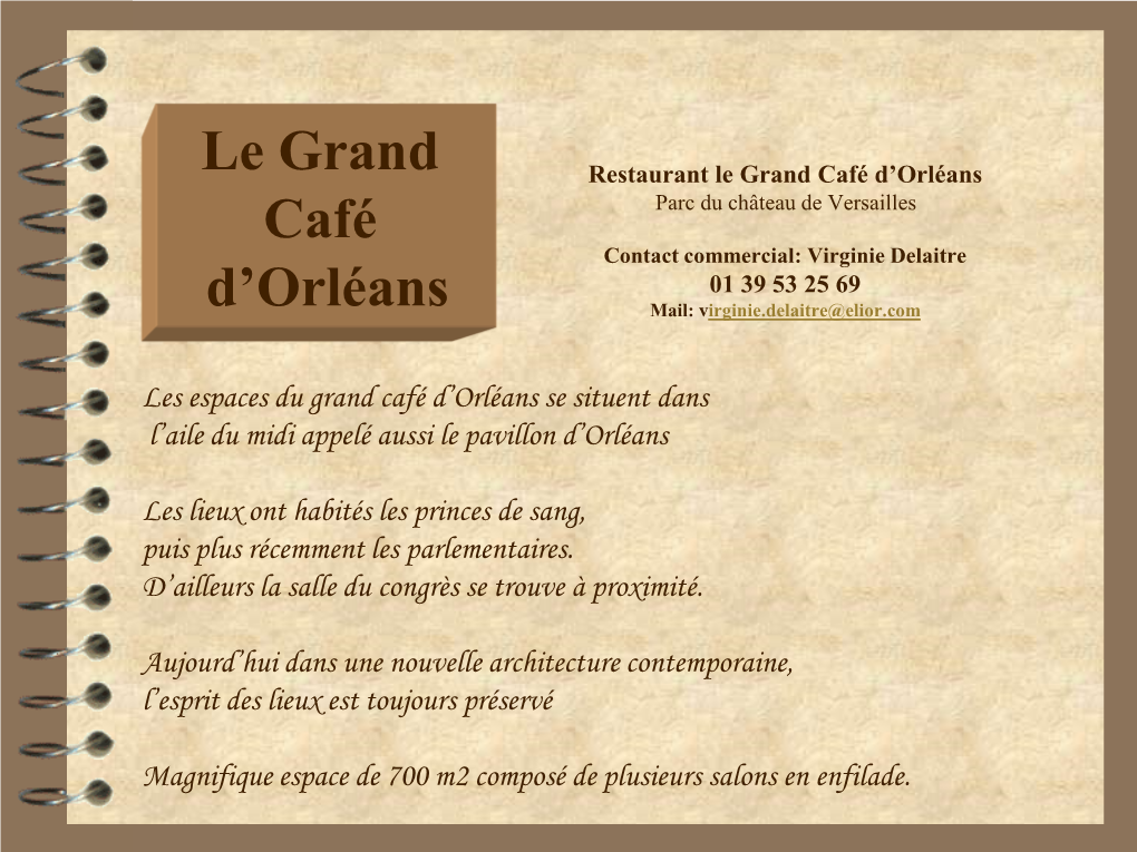 Restaurant Le Grand Café D'orléans
