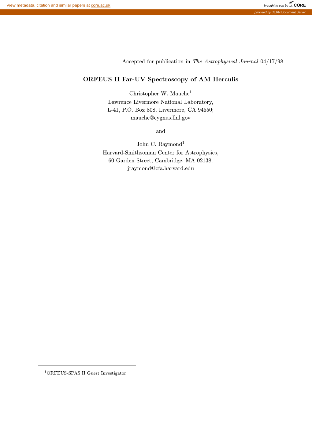 ORFEUS II Far-UV Spectroscopy of AM Herculis