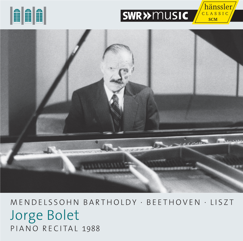 Jorge Bolet PIANO RECITAL 1988 02 Jorge Bolet | Piano Recital 1988 Die Musikwelt Zu Gast Bei Den Schwetzinger SWR Festspielen 03