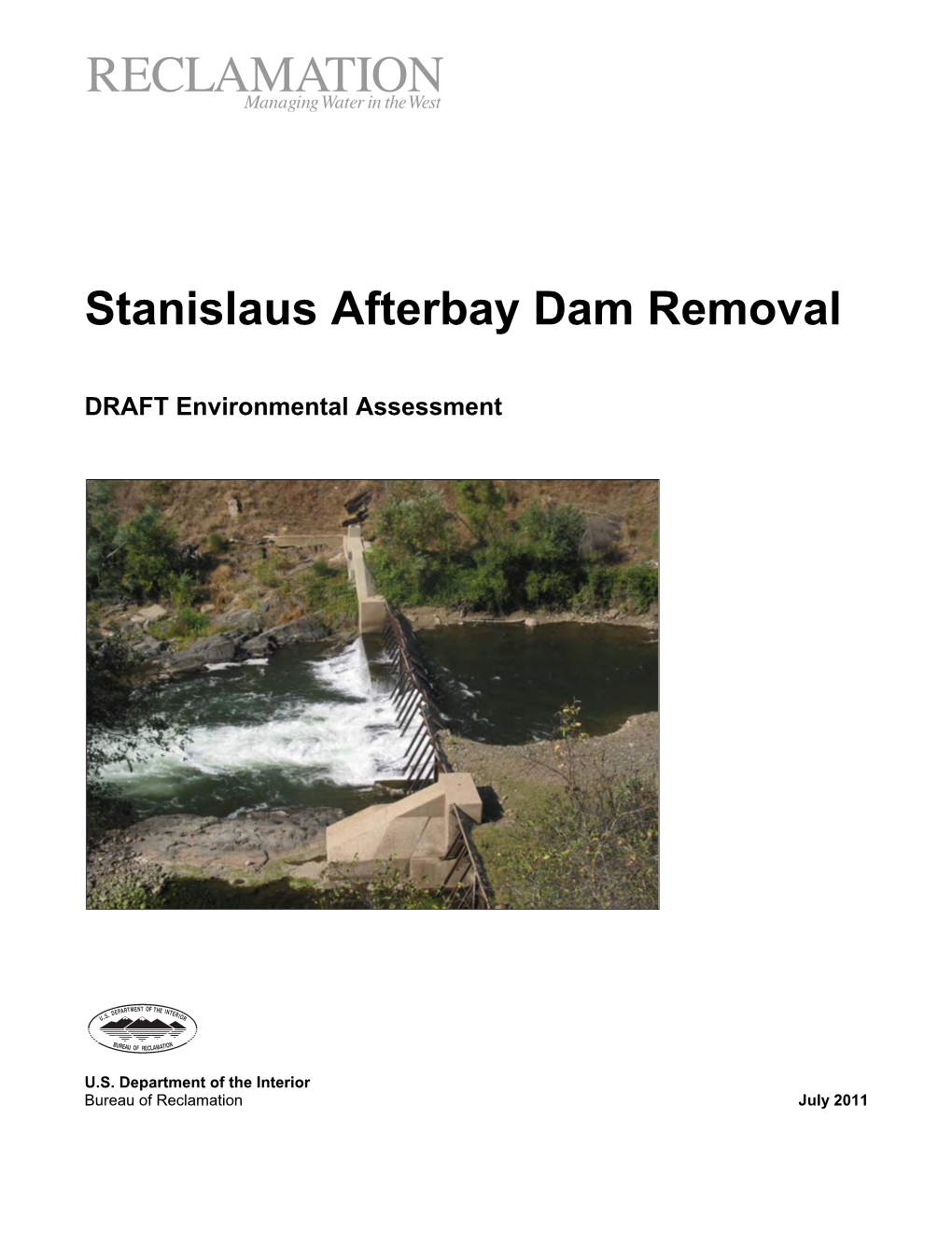 Stanislaus Afterbay Dam Removal