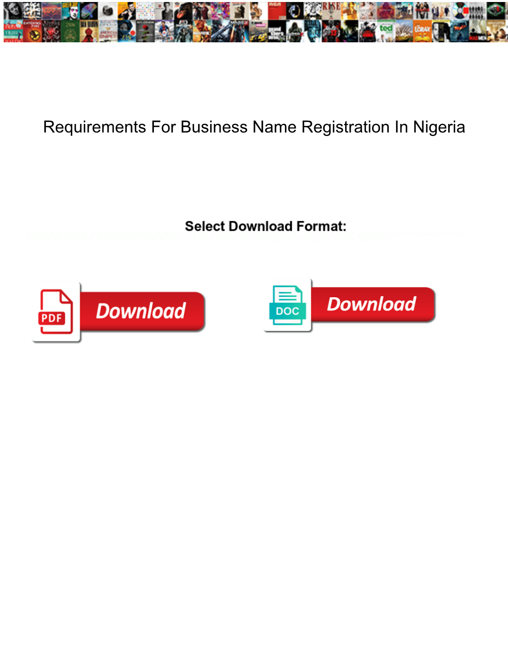 Requirements for Business Name Registration in Nigeria