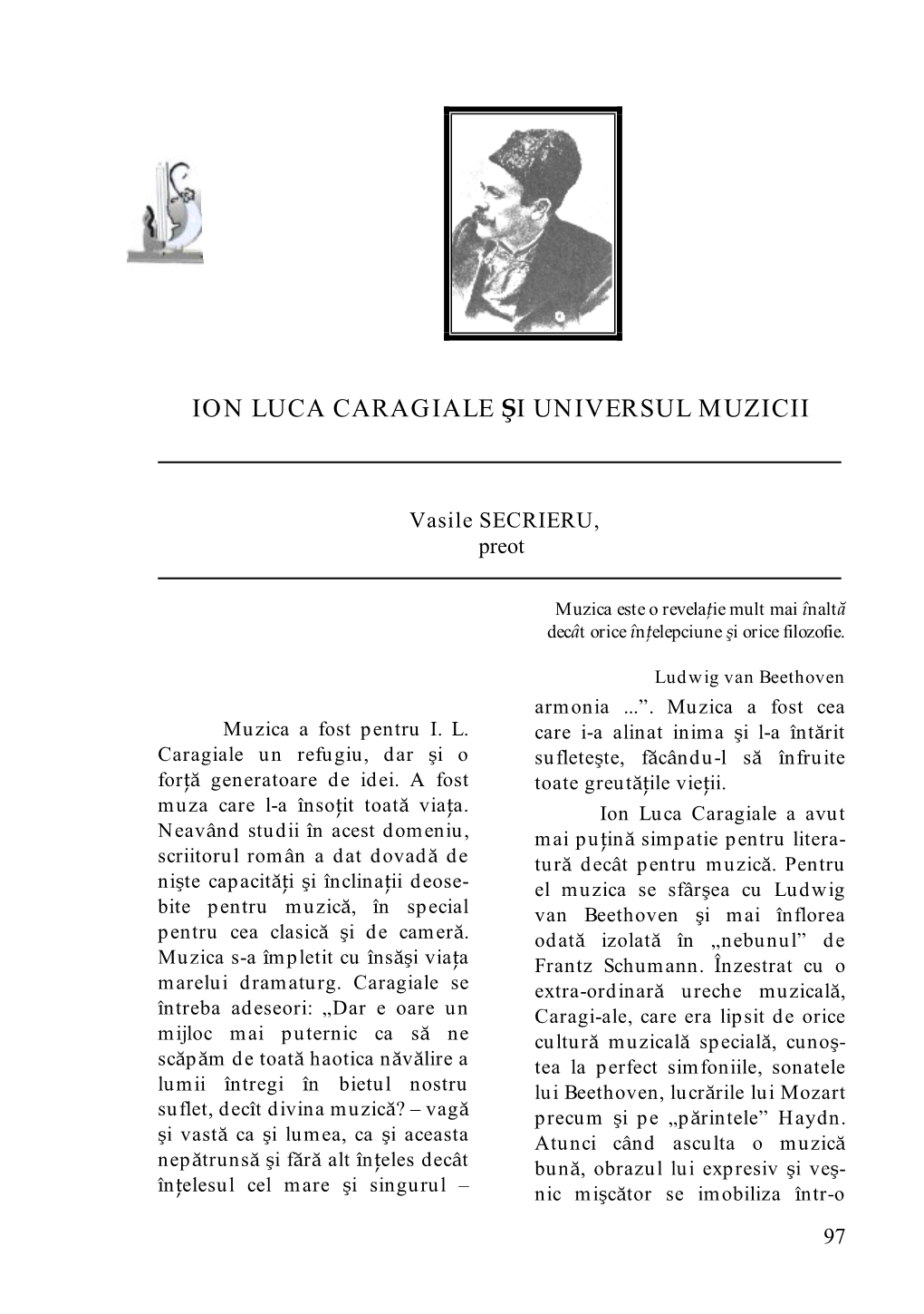 Ion Luca Caragiale Şi Universul Muzicii