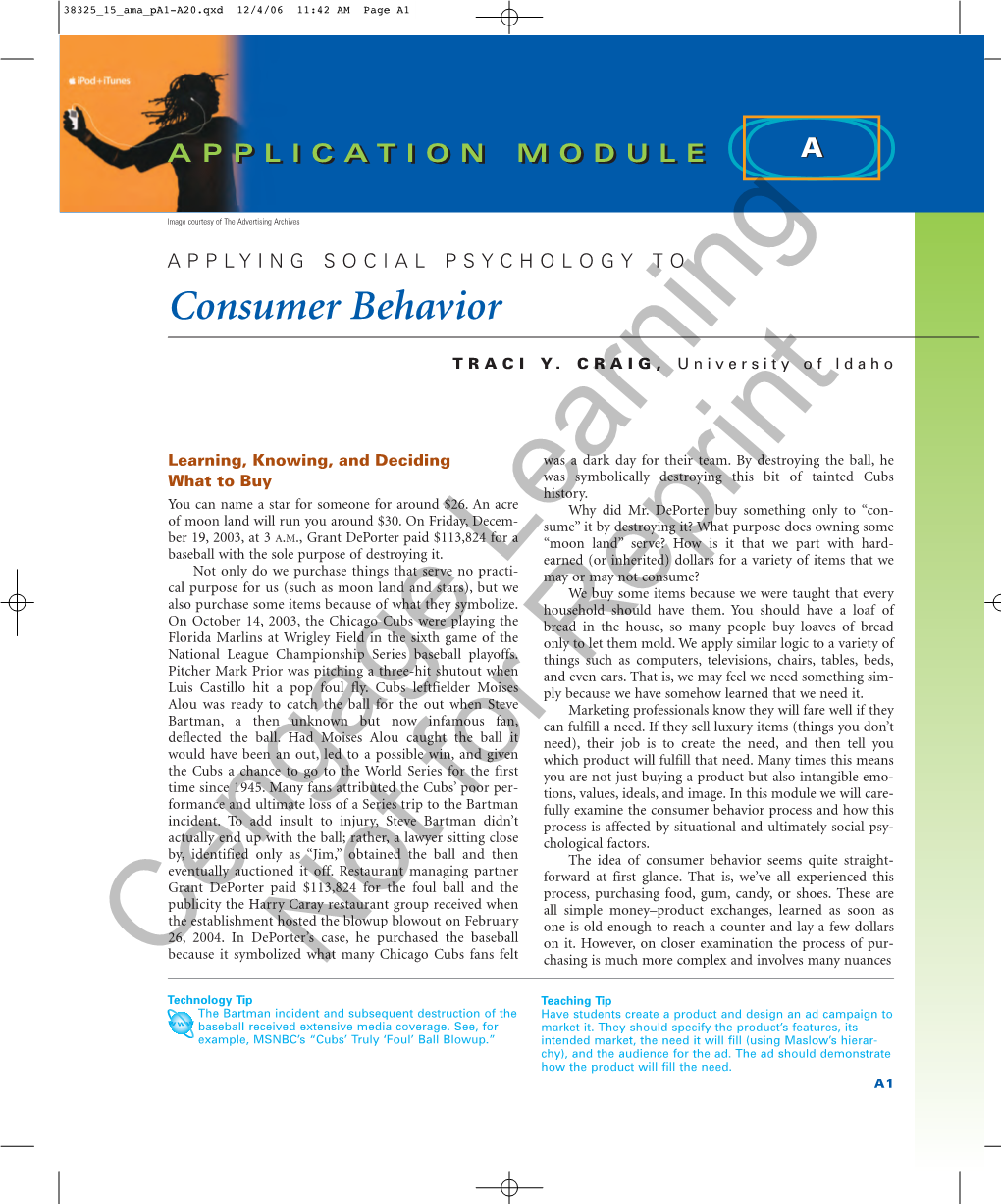 Consumer Behavior