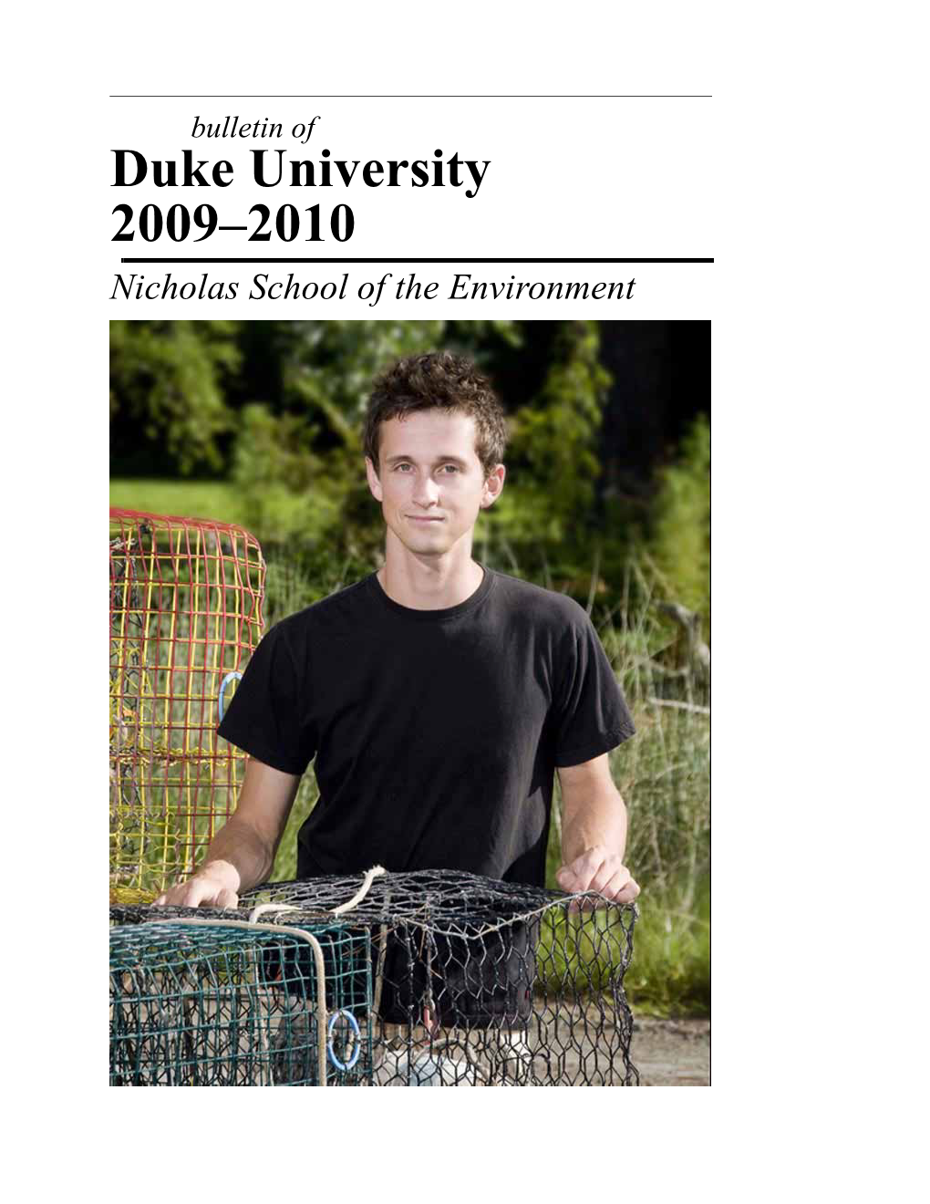 Duke University 2009–2010 Nicholas School of the Environment