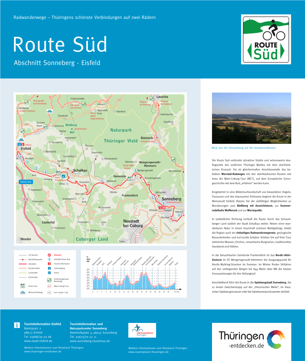 Thüringens Schönste Verbindungen Auf Zwei Rädern Route Süd Abschnitt Sonneberg - Eisfeld