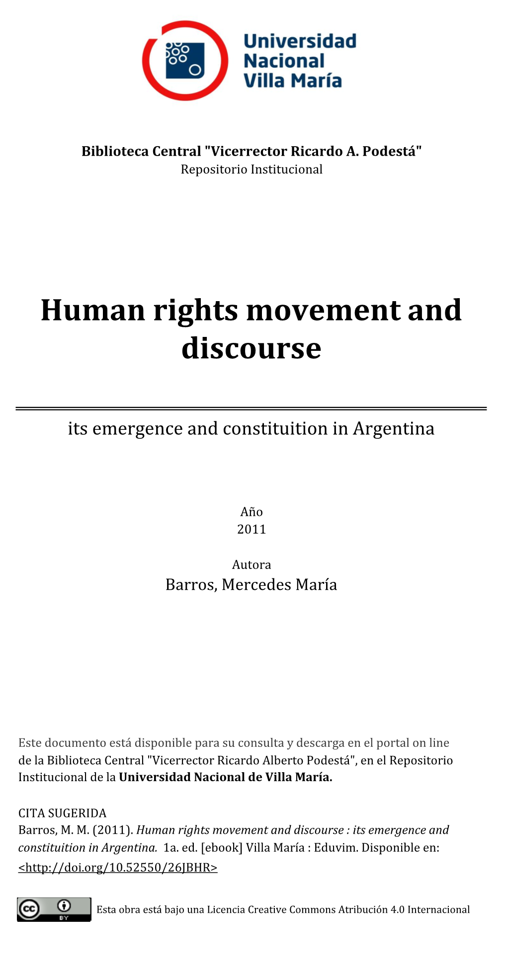 Human Rights Movement and Discourse