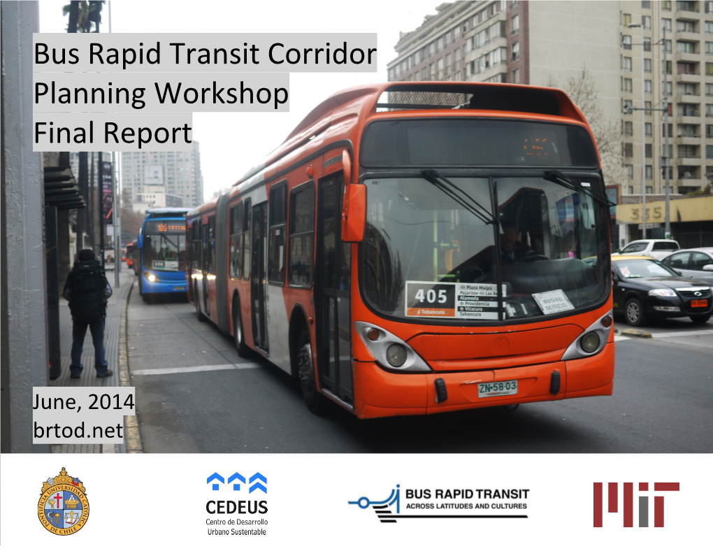 Bus Rapid Transit Corridor Planning Workshop Final Report