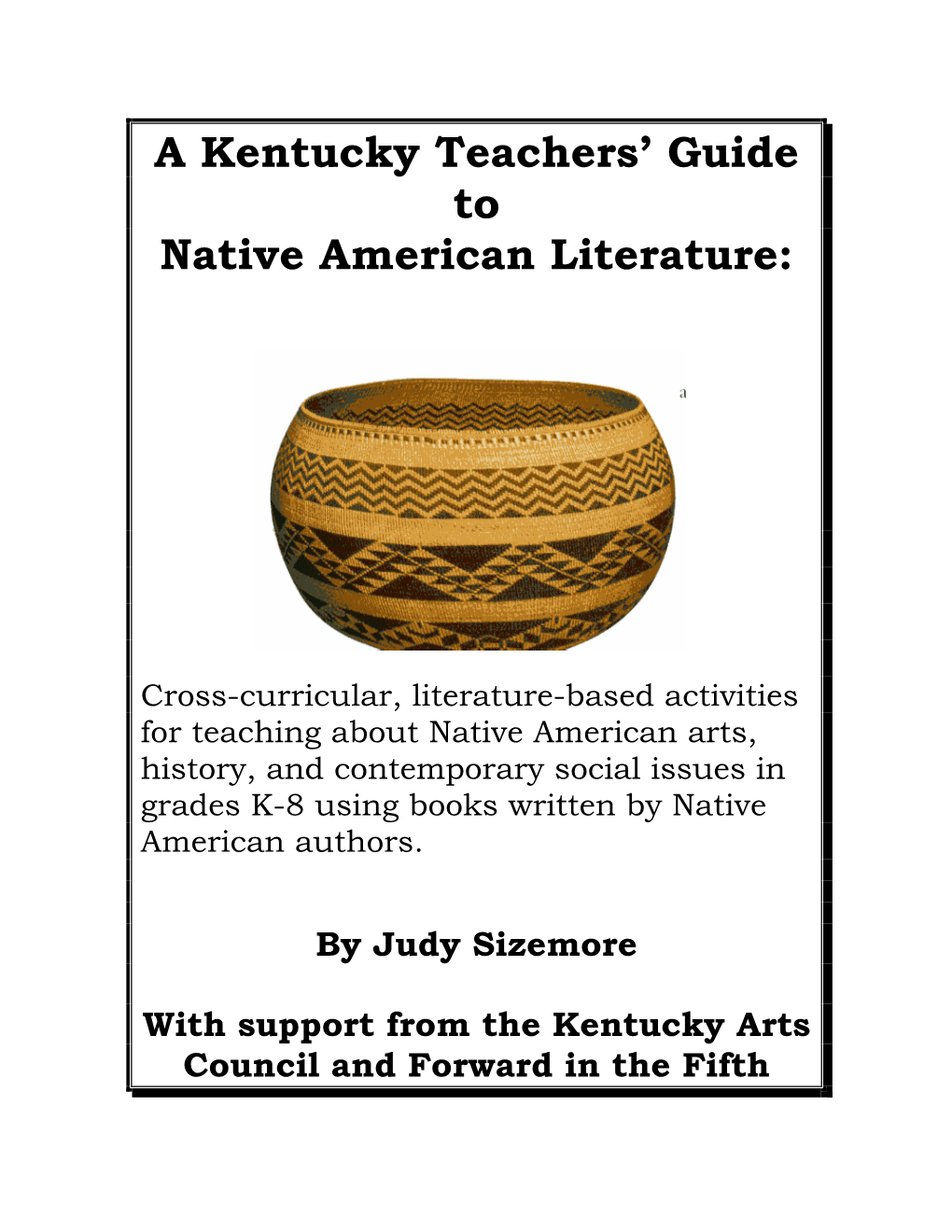 A Kentucky Teachers' Guide to Native