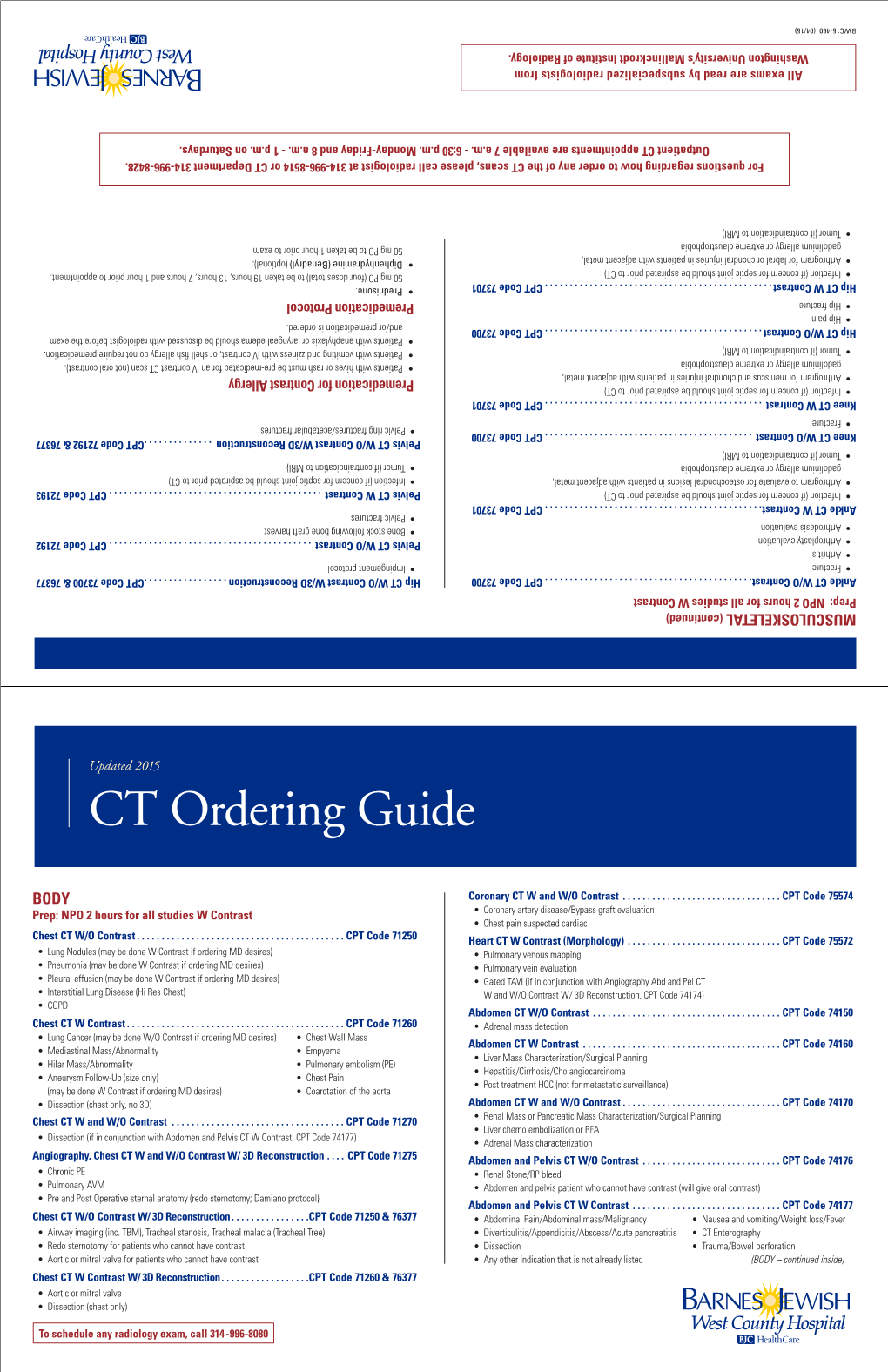 CT Ordering Guide