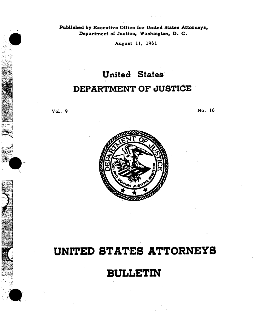 United States Attorneys Department of Justice Washington