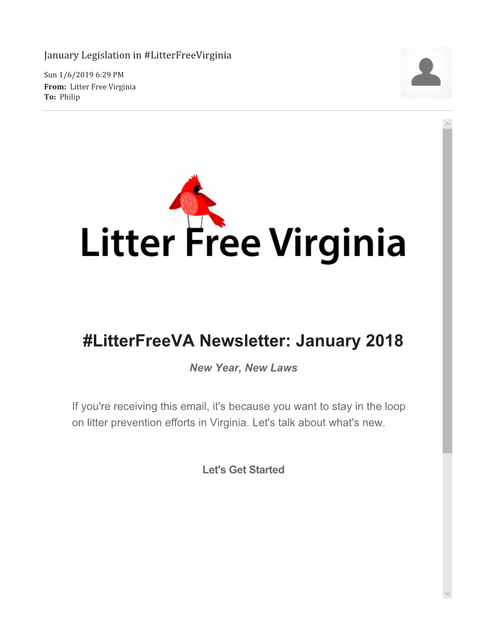 January Legislation in #Litterfreevirginia