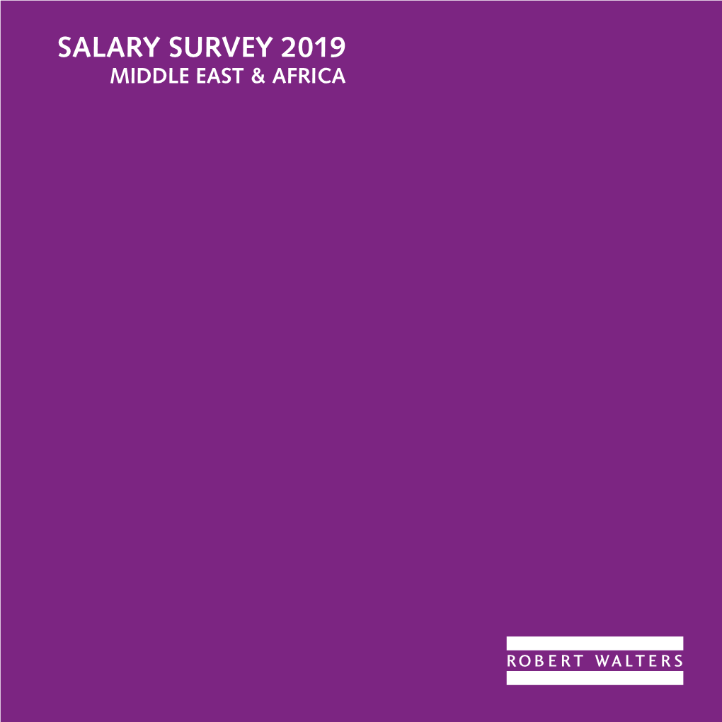 Robert Walters Salary Survey 2019 | Middle East & Africa
