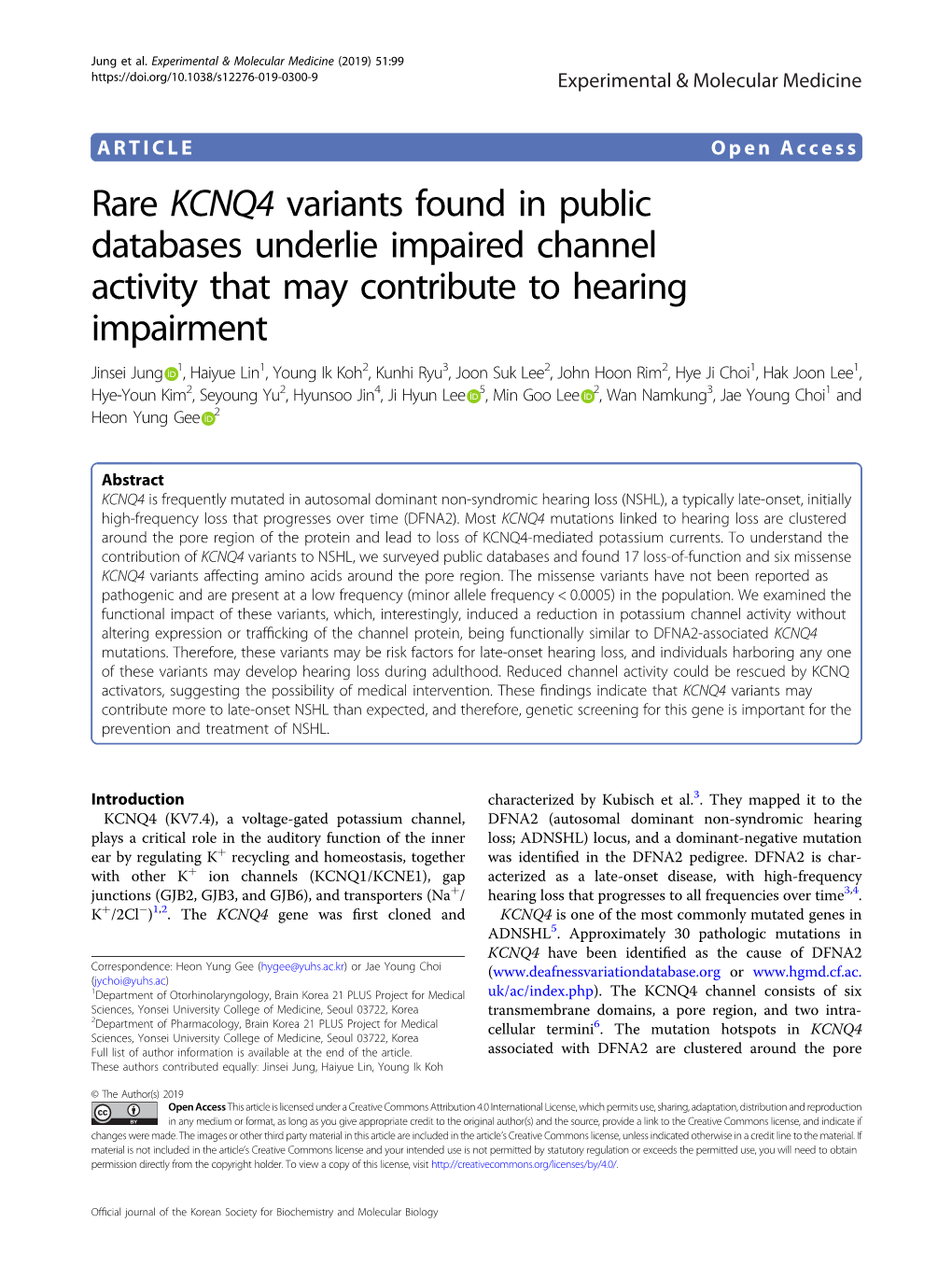 Rare KCNQ4 Variants Found in Public Databases Underlie Impaired