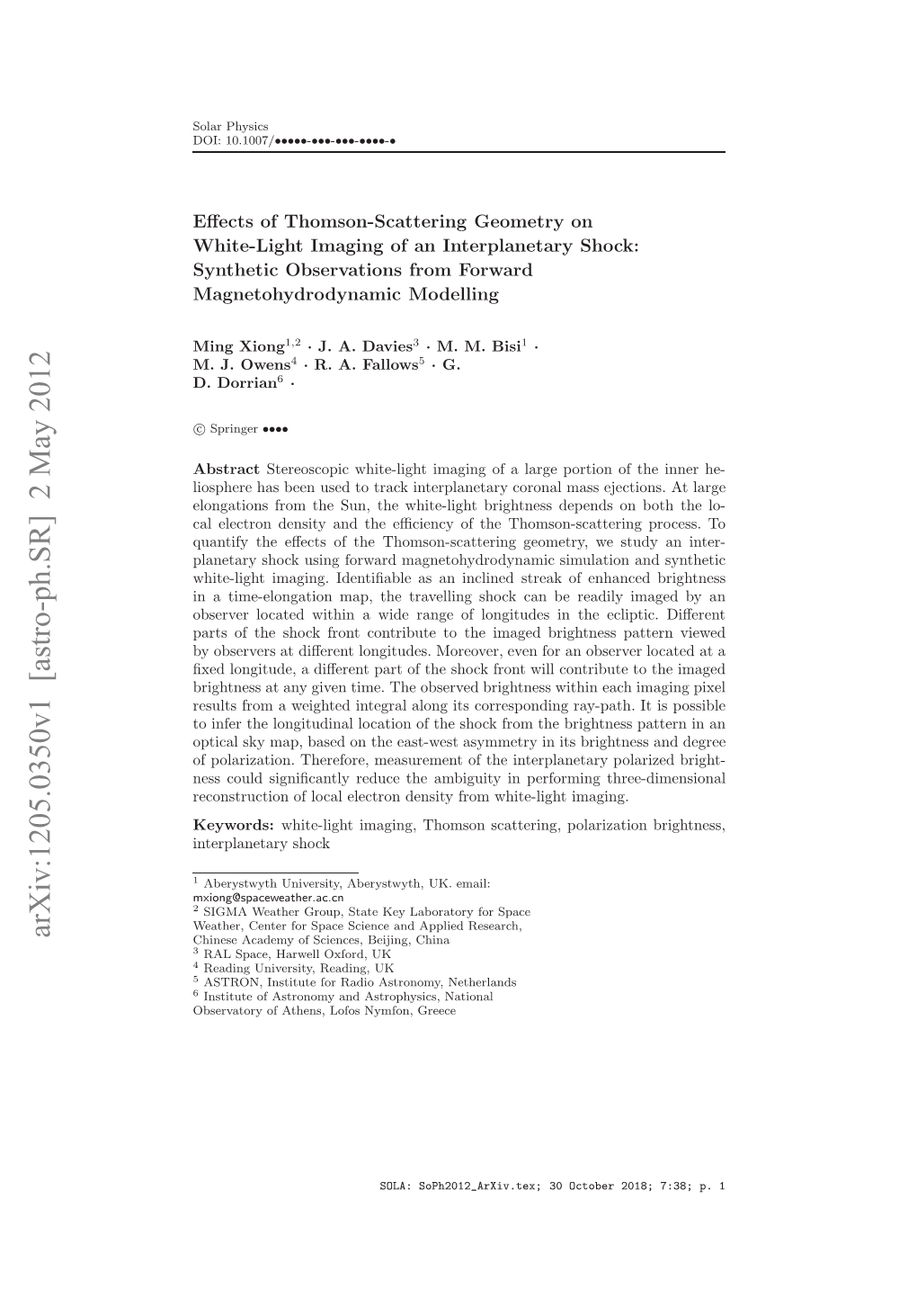 Effects of Thomson-Scattering Geometry on White-Light Imaging Of