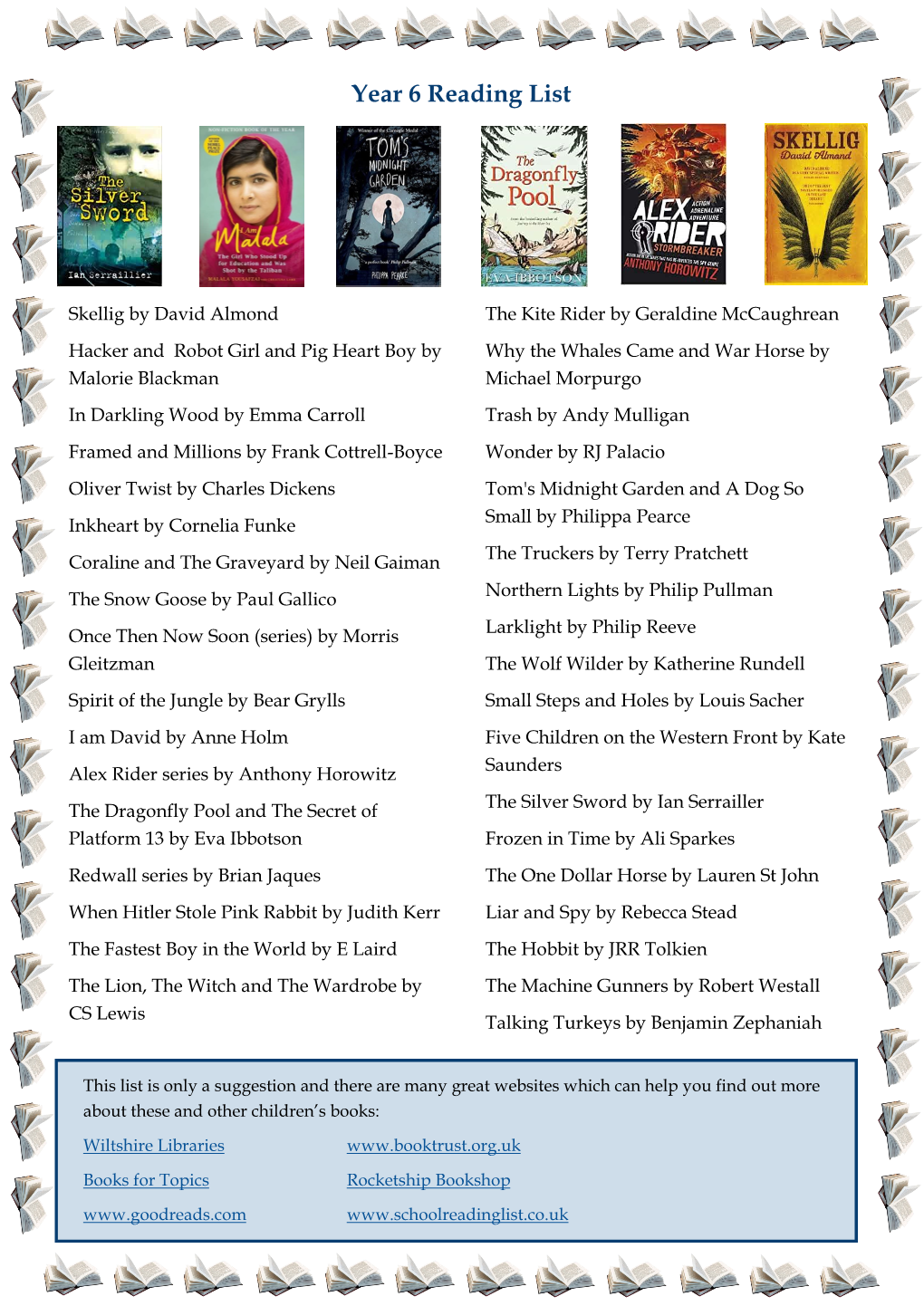 Year 6 Reading List