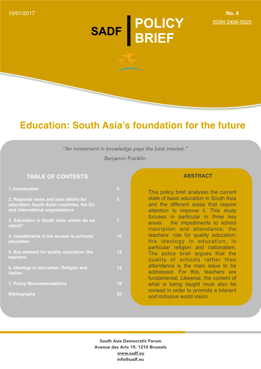 Policy Brief Analyses the Current 2