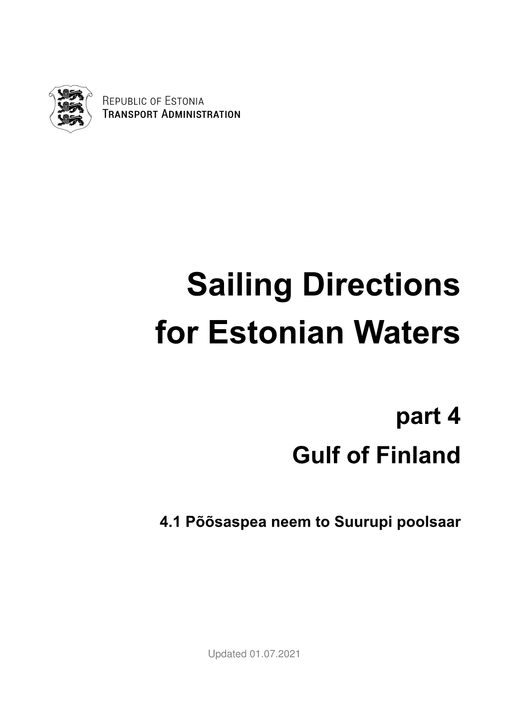 Sailing Directions for Estonian Waters