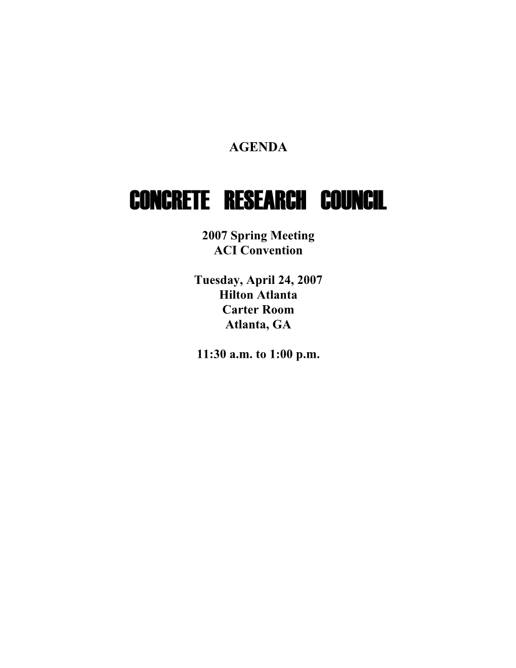 Concrete Research Council