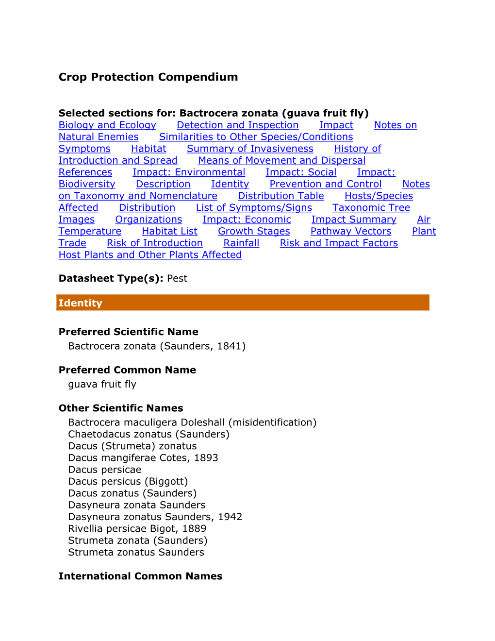 Crop Protection Compendium