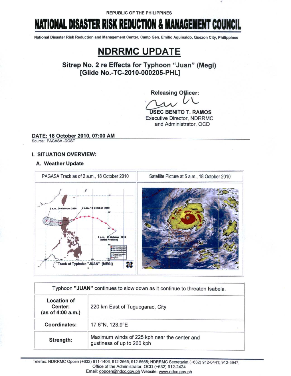 NDRRMC Update Sitrep No. 02 18Oct2010-8AM.Mdi