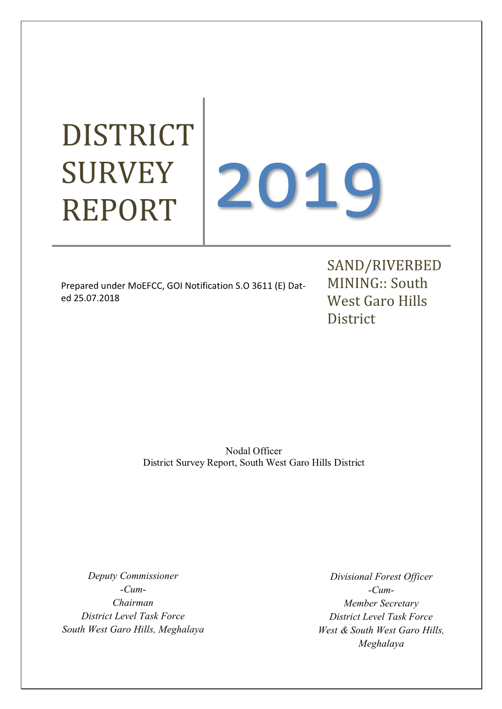 District Survey Report 2019