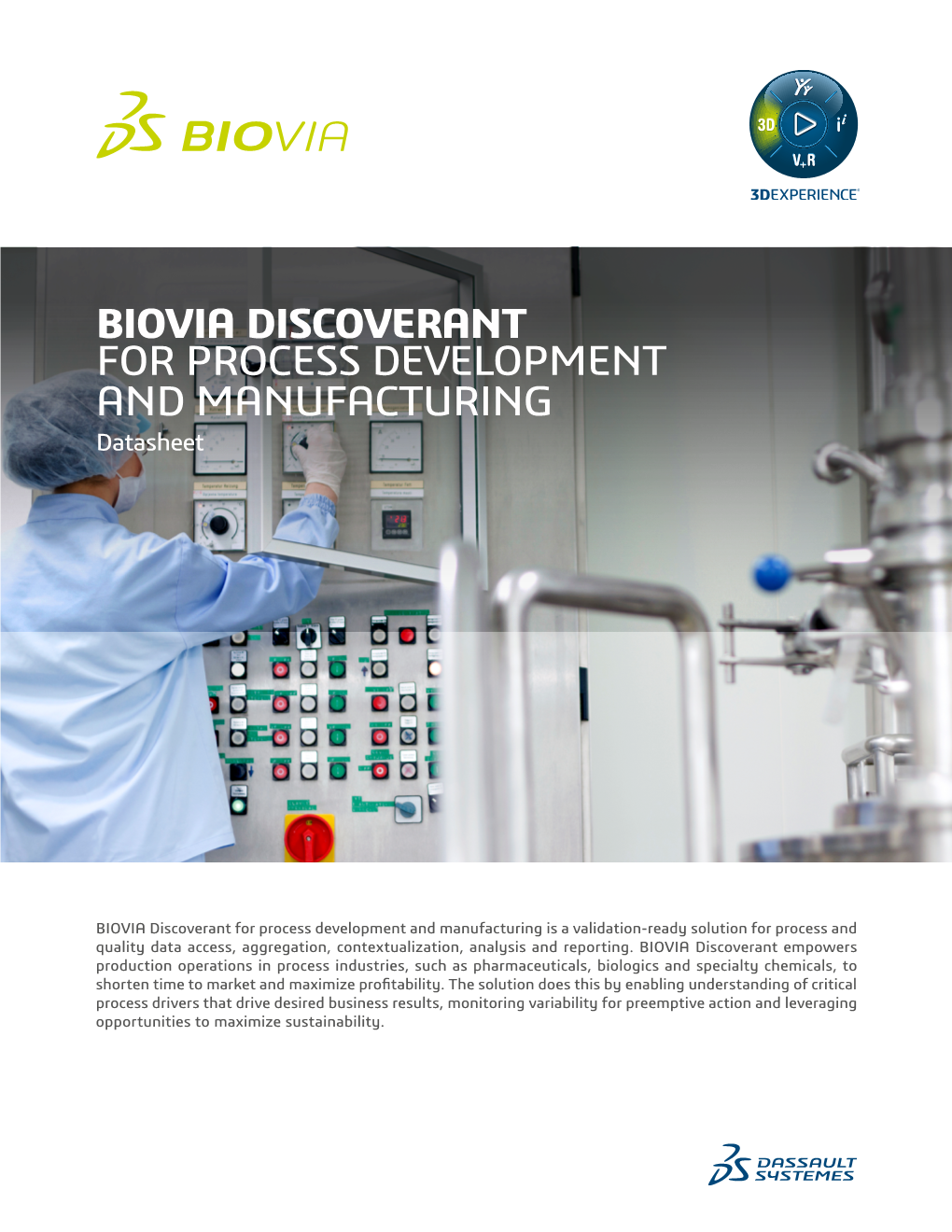 BIOVIA DISCOVERANT for PROCESS DEVELOPMENT and MANUFACTURING Datasheet