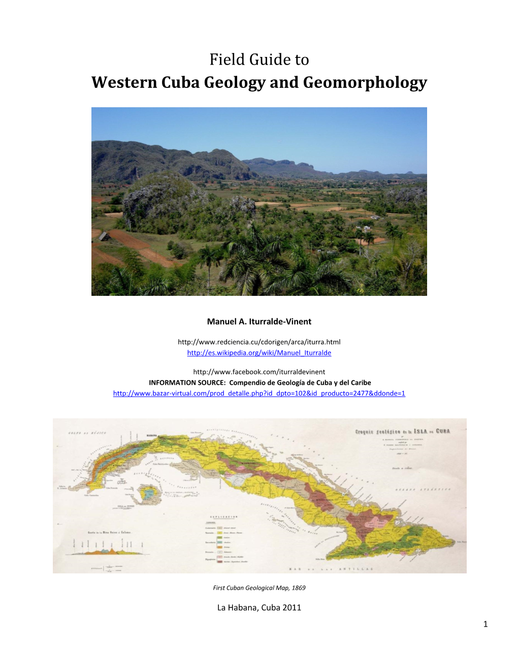 Field Guide to Western Cuba Geology and Geomorphology