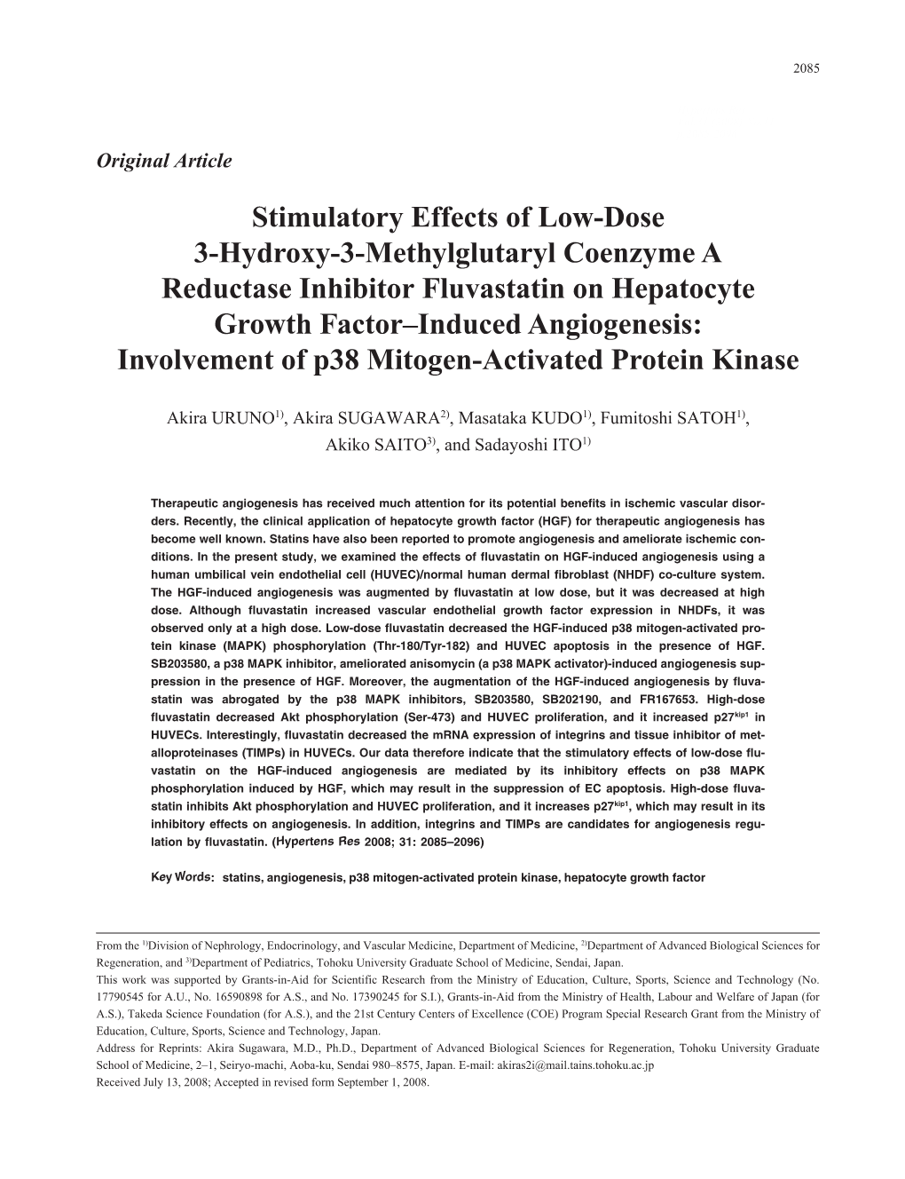 Stimulatory Effects of Low-Dose 3-Hydroxy-3-Methylglutaryl