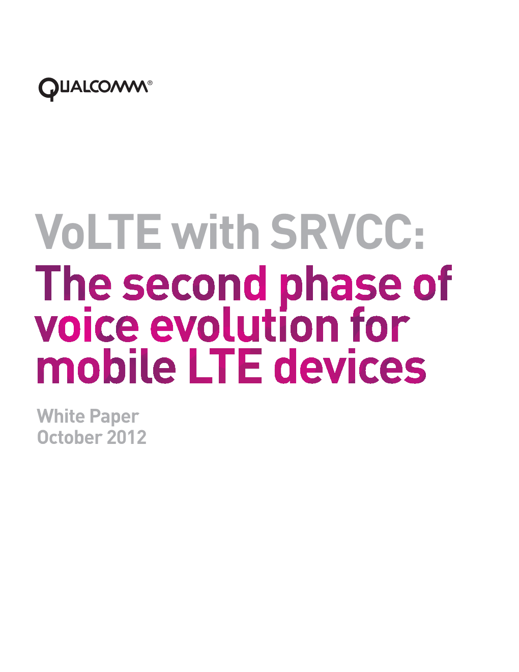 Volte with SRVCC