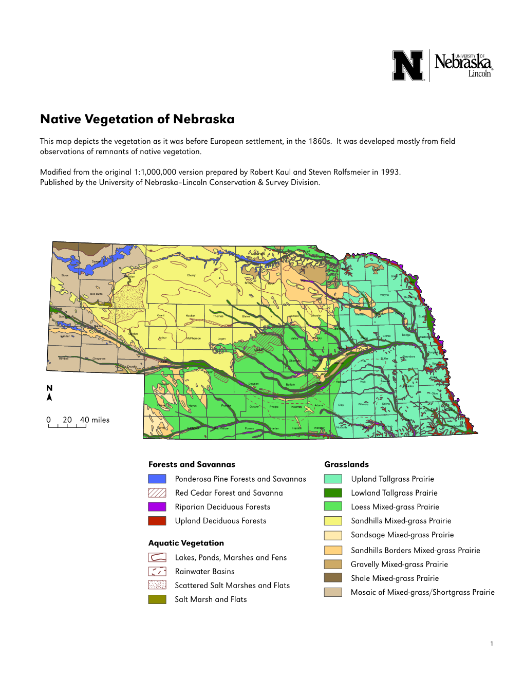 Native Vegetation of Nebraska