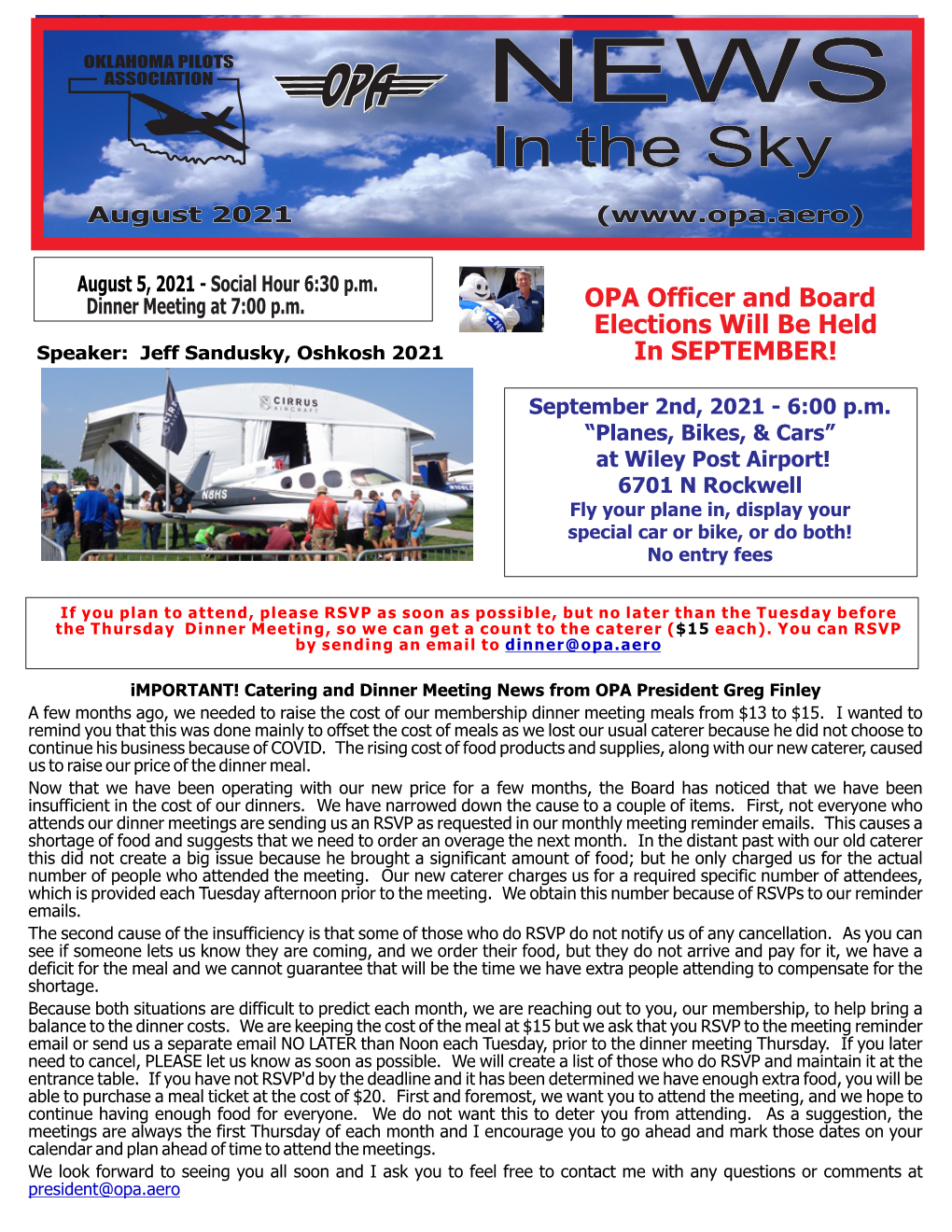 News News 2 OKLAHOMA PILOTS ASSOCIATION OPA President Greg Finley