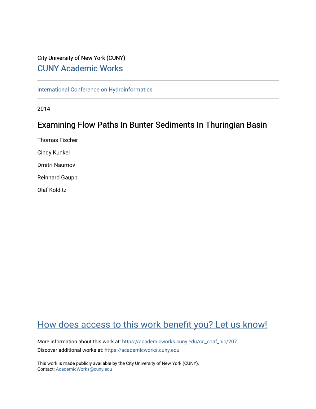 Examining Flow Paths in Bunter Sediments in Thuringian Basin