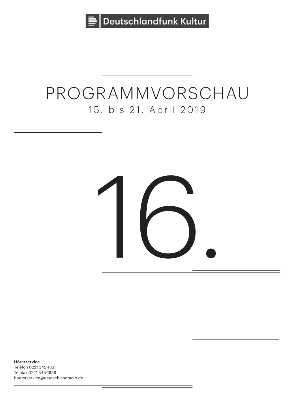 Programmvorschau 15