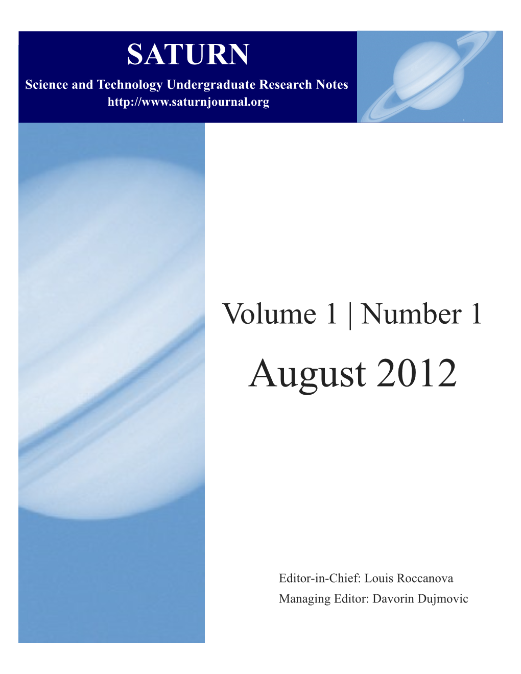 August 2012, Vol 1, No 1